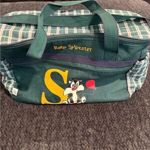 Vintage Warner Bros. Looney Tunes Green Diaper bag. I am not lowering the price